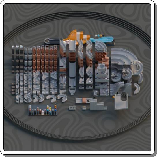 Marble Run Kit overhead view