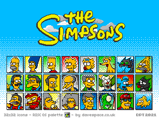 Simpsons pixel art