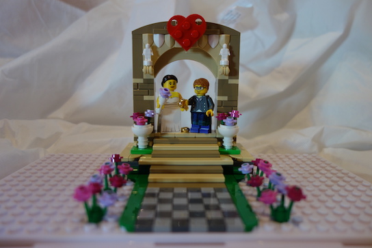 LEGO® wedding arch finished.