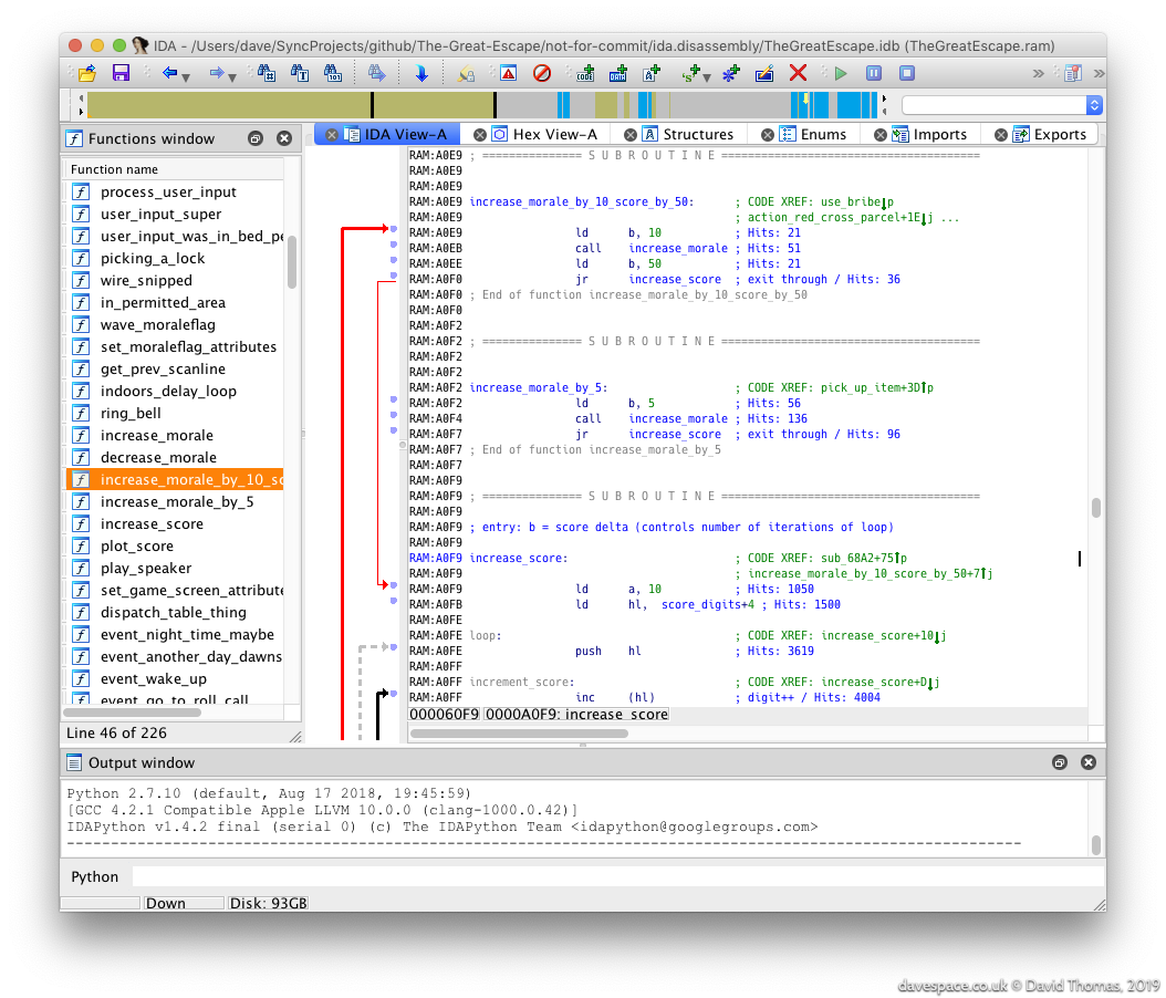 IDA Pro disassembling The Great Escape